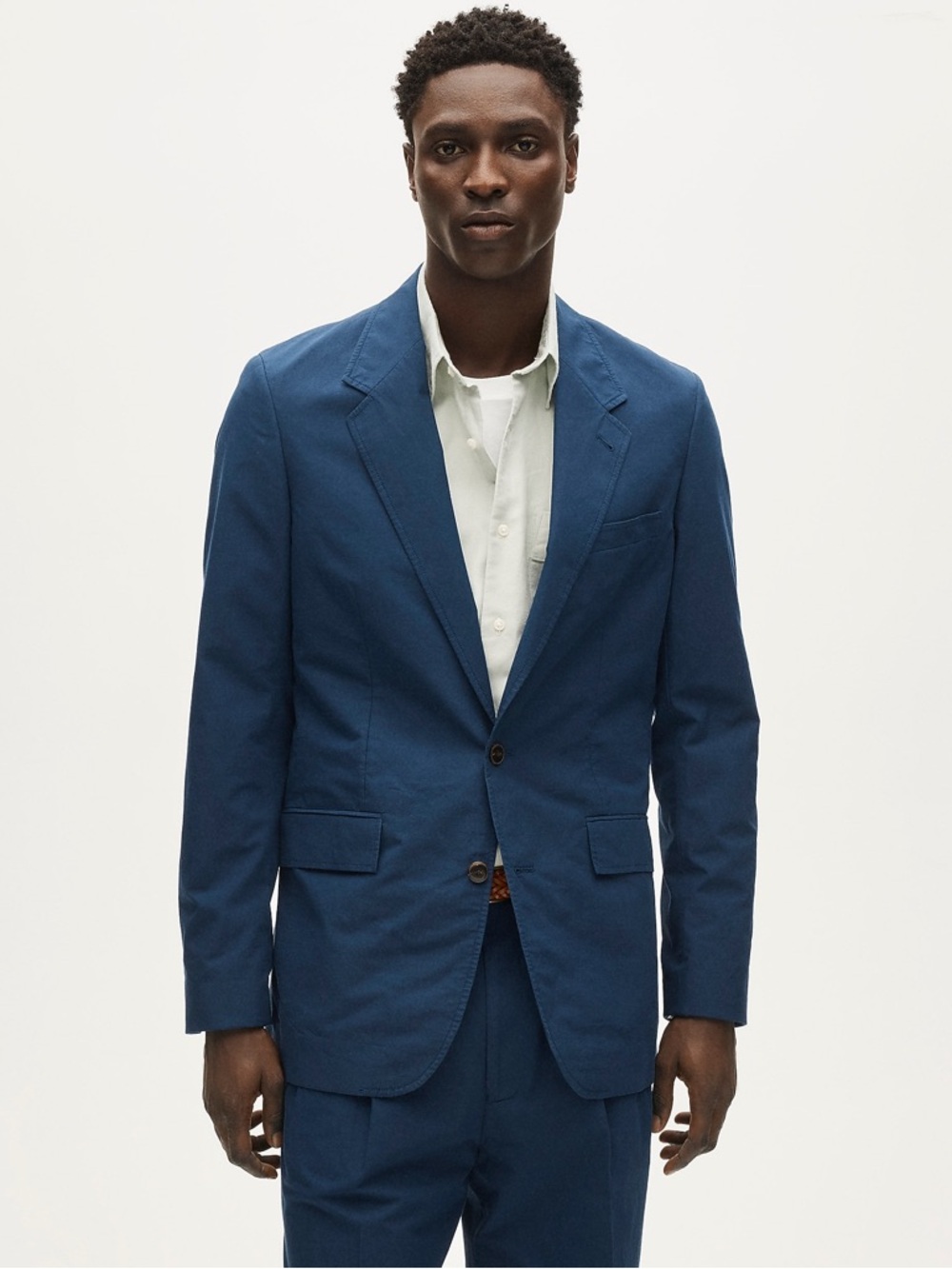 J.Crew Men’s 40L Relaxed-Fit Suit Jacket In Nantucket Navy Cotton Poplin Blazer
